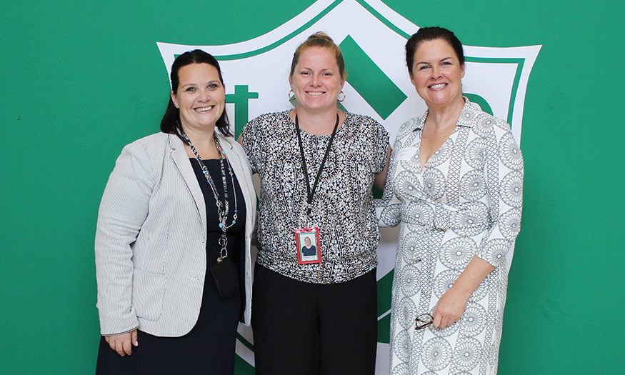 Group photo of three administrators