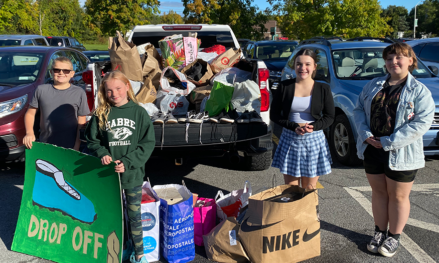 Students collect shoes for fundraiser