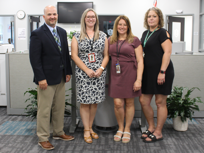 HS office staff pose for photo