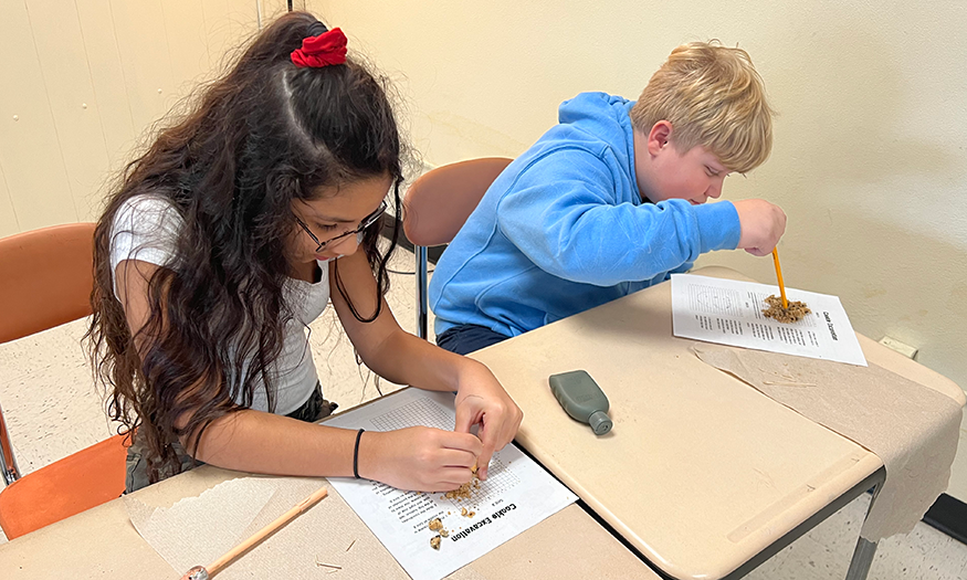 Students use cookie in lesson