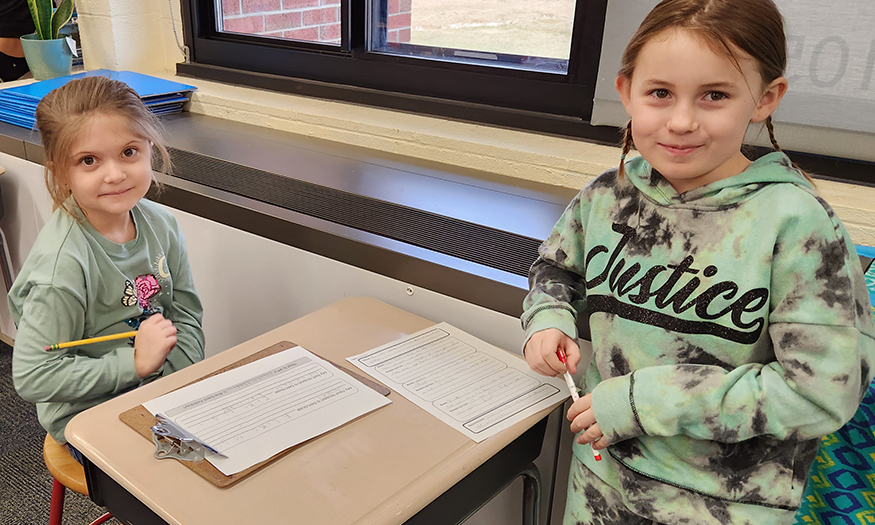 Students at desks