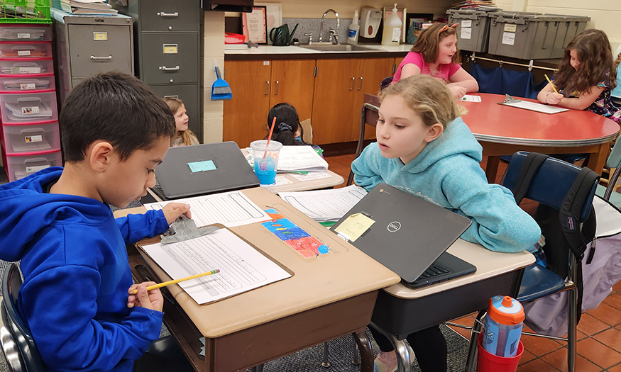 Students at desks