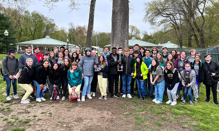 Group photo of students outside