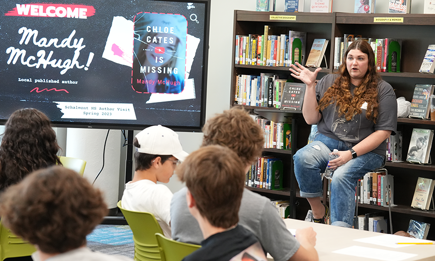 Author speaks to students