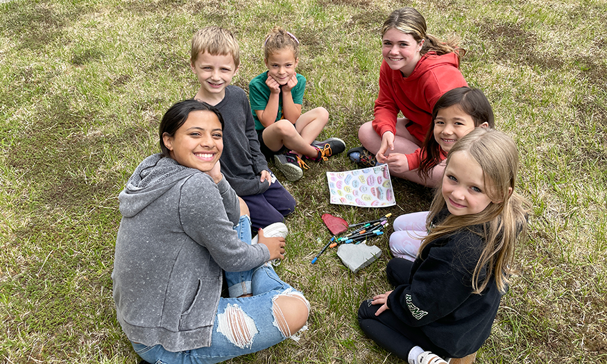 Students enjoy activity together