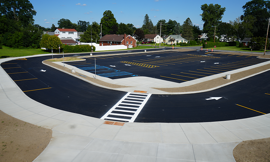 New parking lot