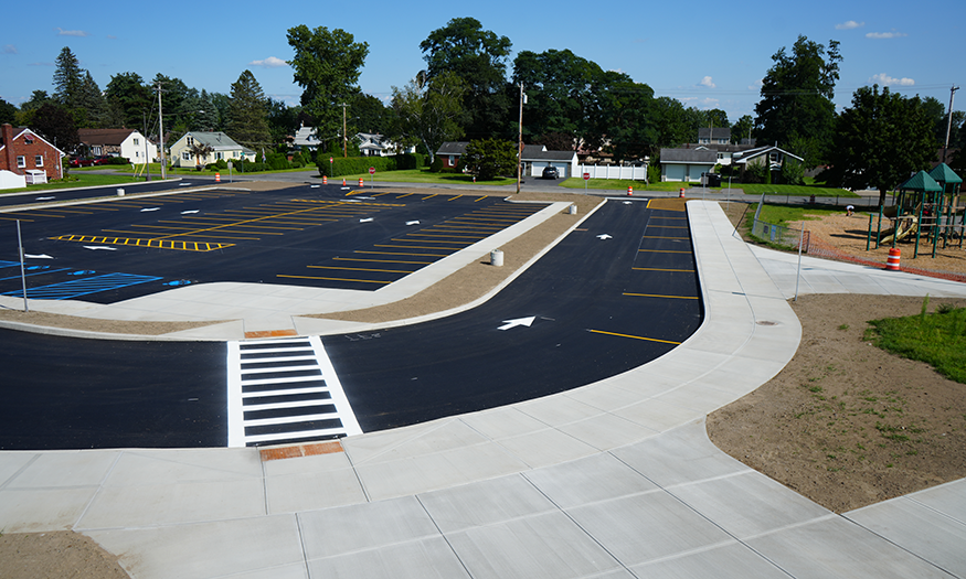 New parking lot