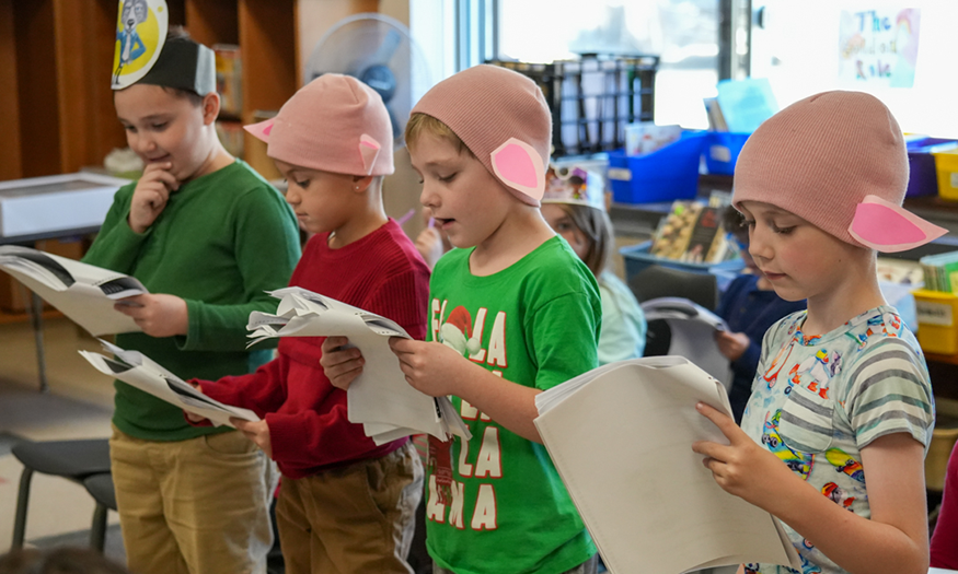 Students perform class play