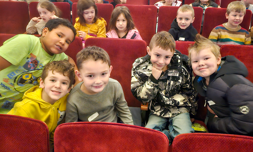 Students in theater seats