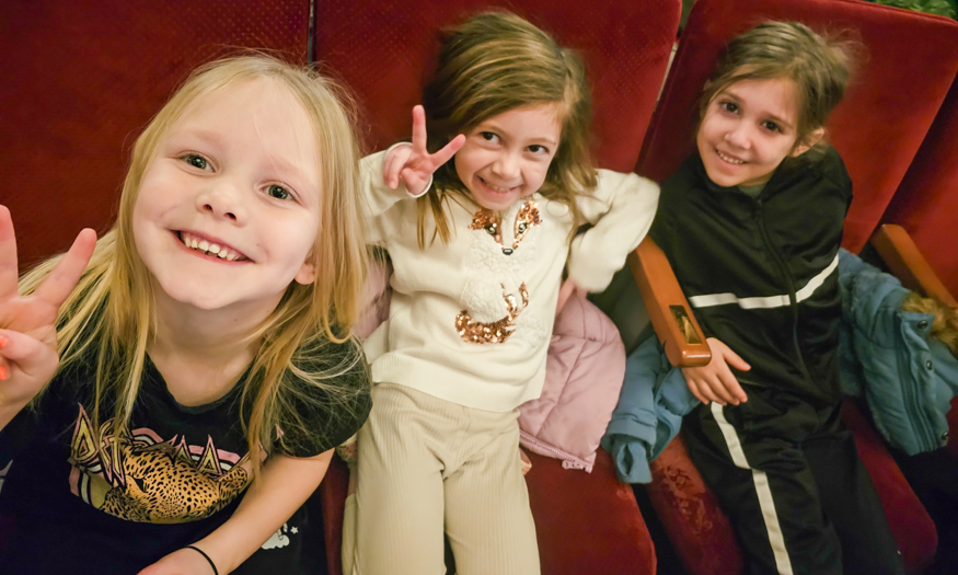 Students in theater seats