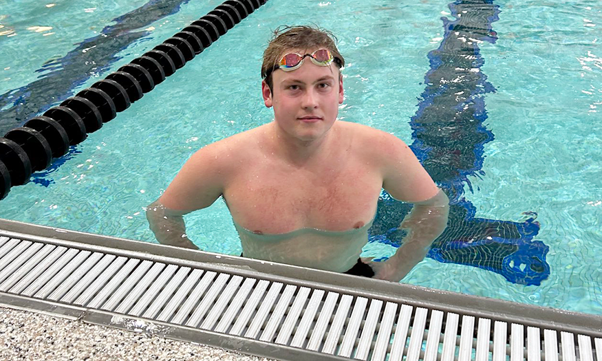 Swimmer in pool