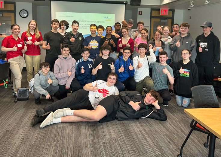 Students pose for group photo