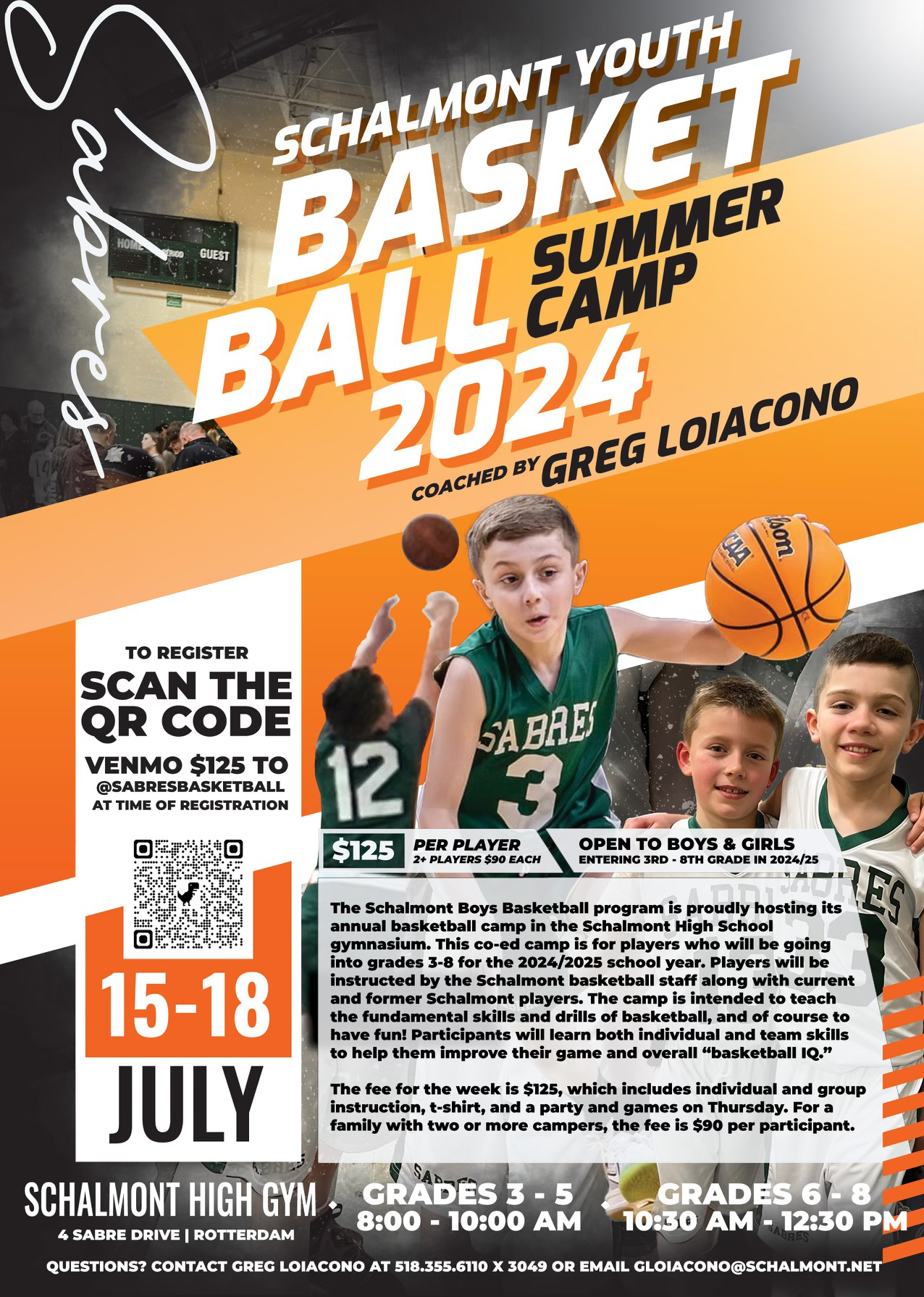 Youth Basketball Camp flyer