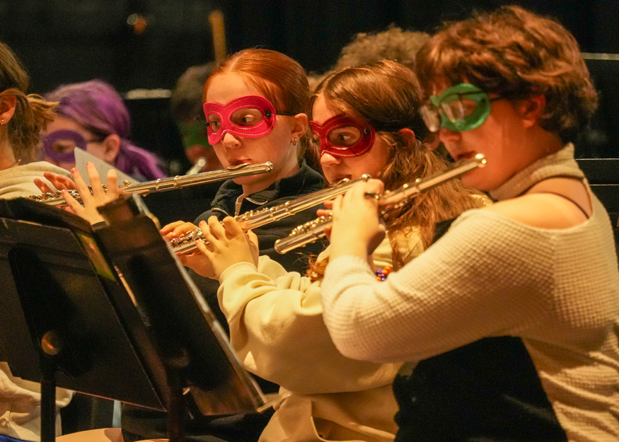 Student musicians rehearse