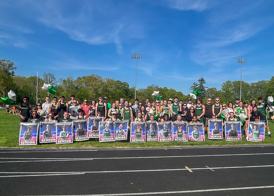 Group photo of athletes and their families