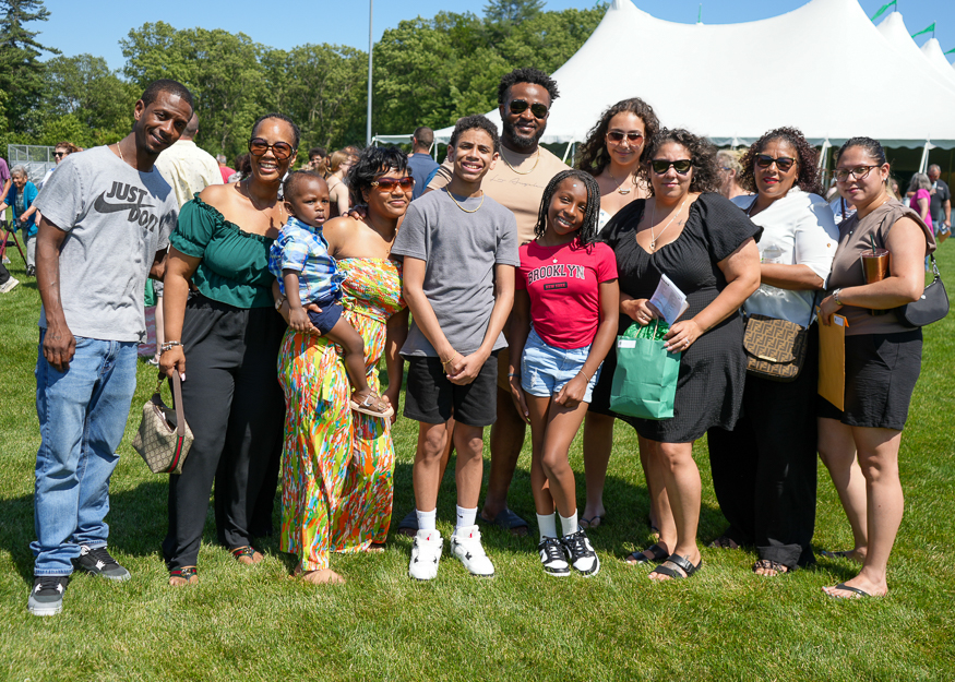 Family poses for group photo