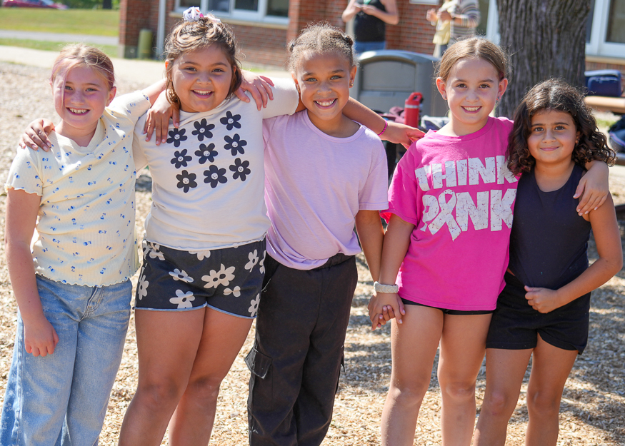 Students smile for photo