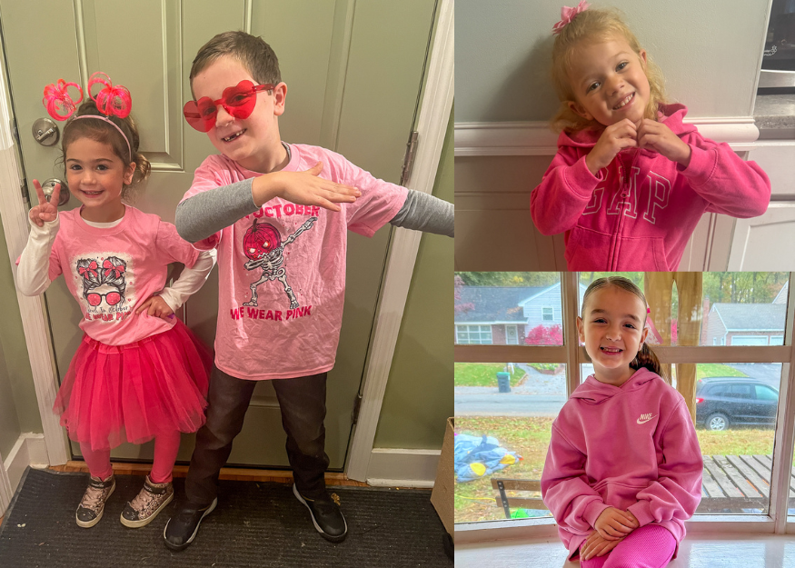 Students dressed in pink