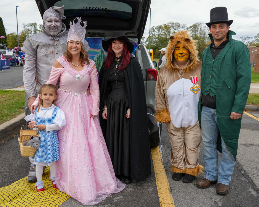 Family at trunk-or-treat