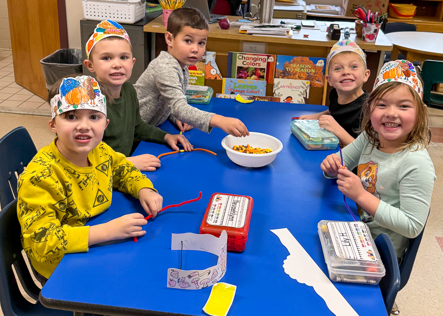 Kindergartners pose for photo