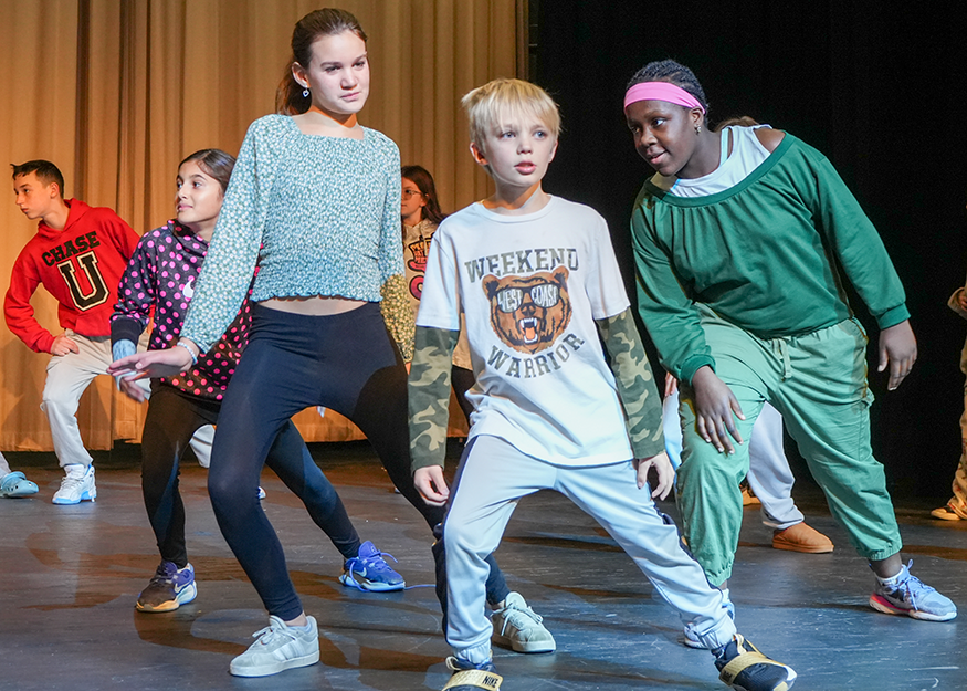 Students rehearse musical