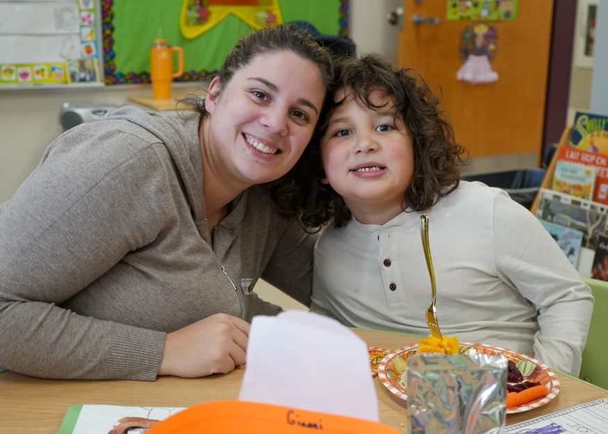 Family poses for photo