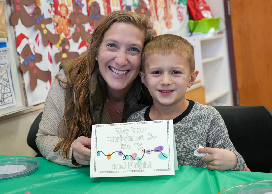 Family poses for photo