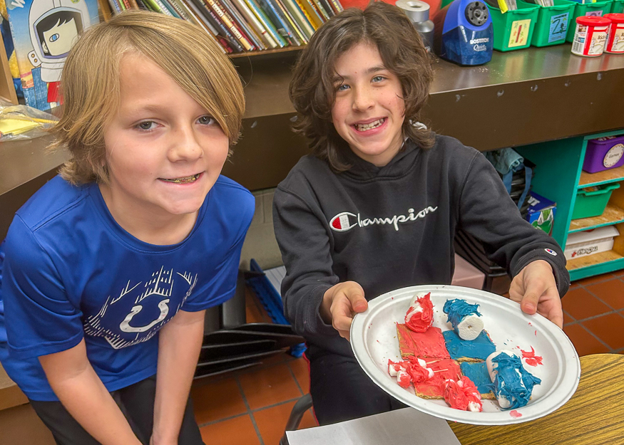 Students with heart project