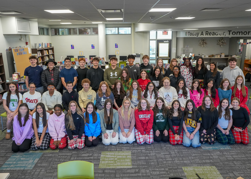 Group of students pose for photo