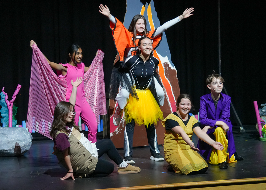 Students rehearse musical