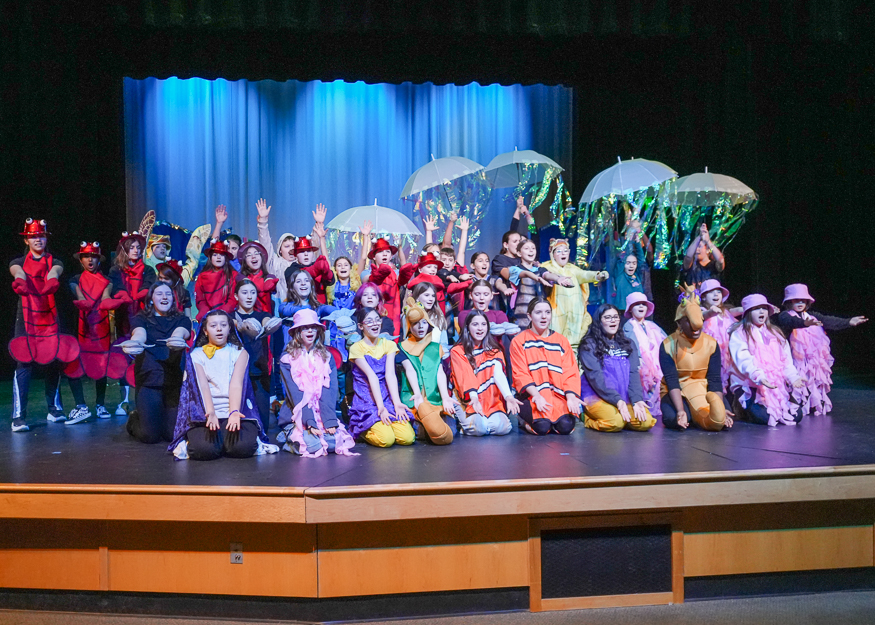 Students rehearse musical
