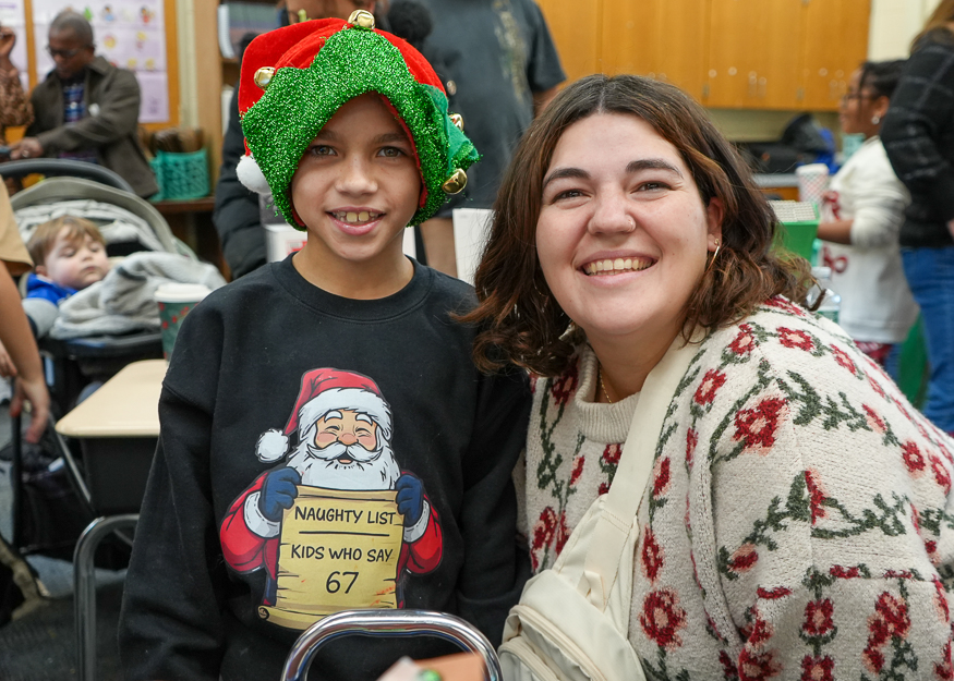 Family poses for photo
