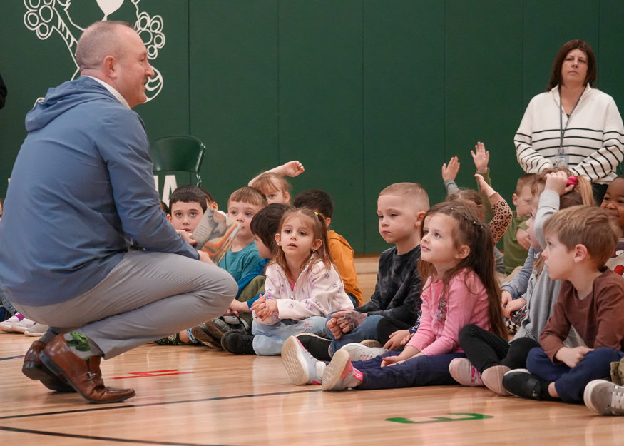 Author speaks to students