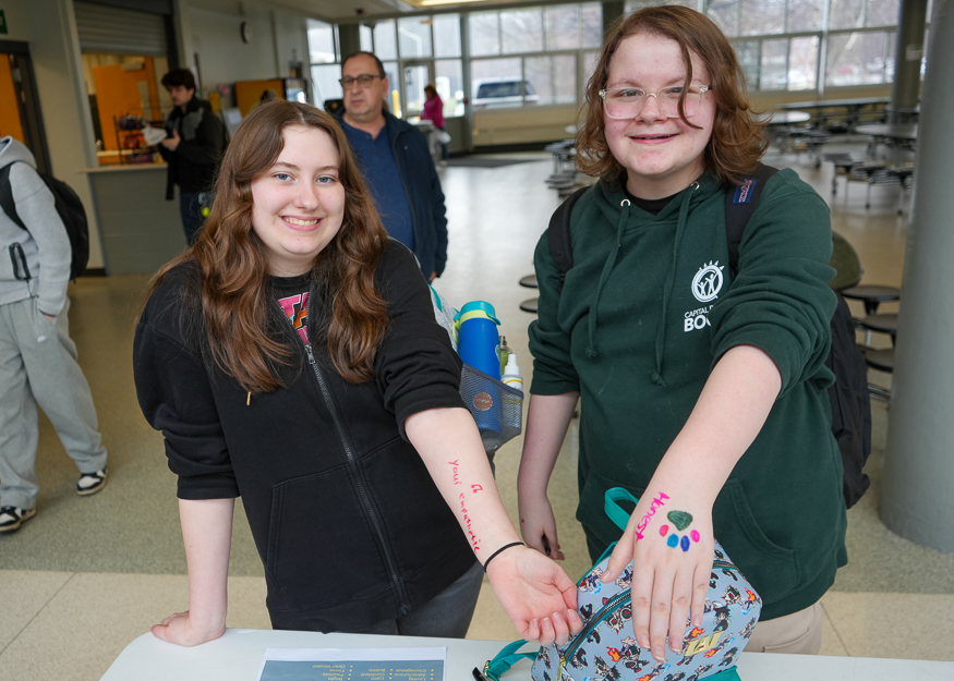 Students show positive words