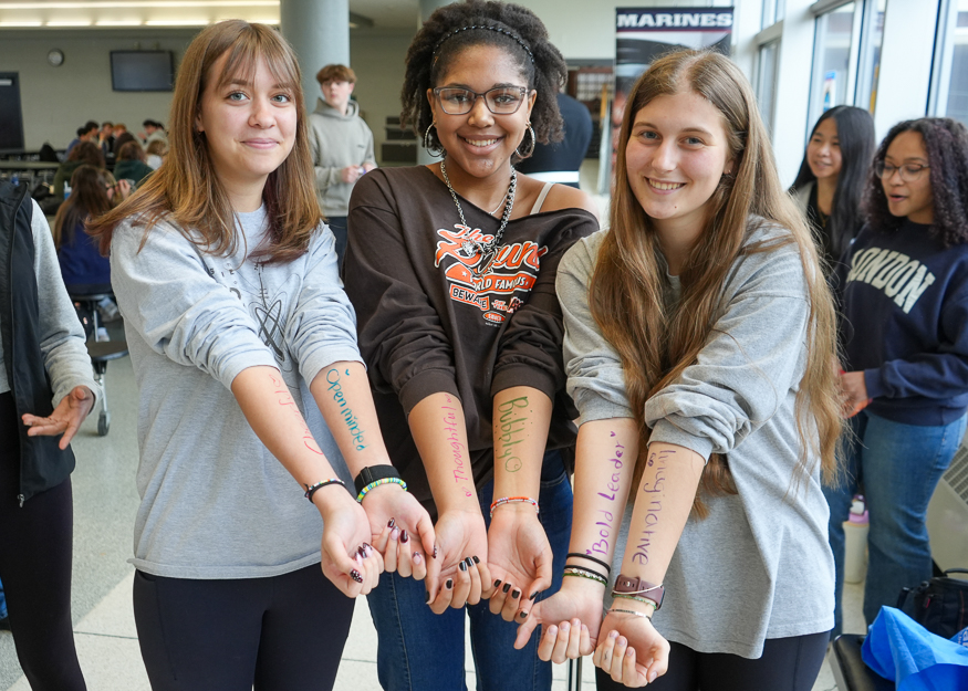 Students show positive words