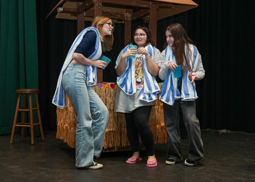 Students rehearse musical