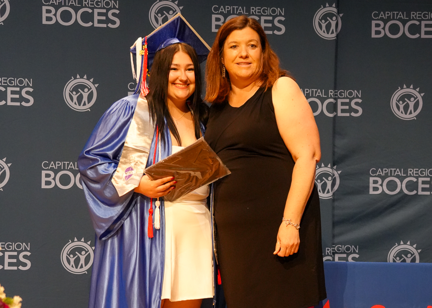 Graduate on stage