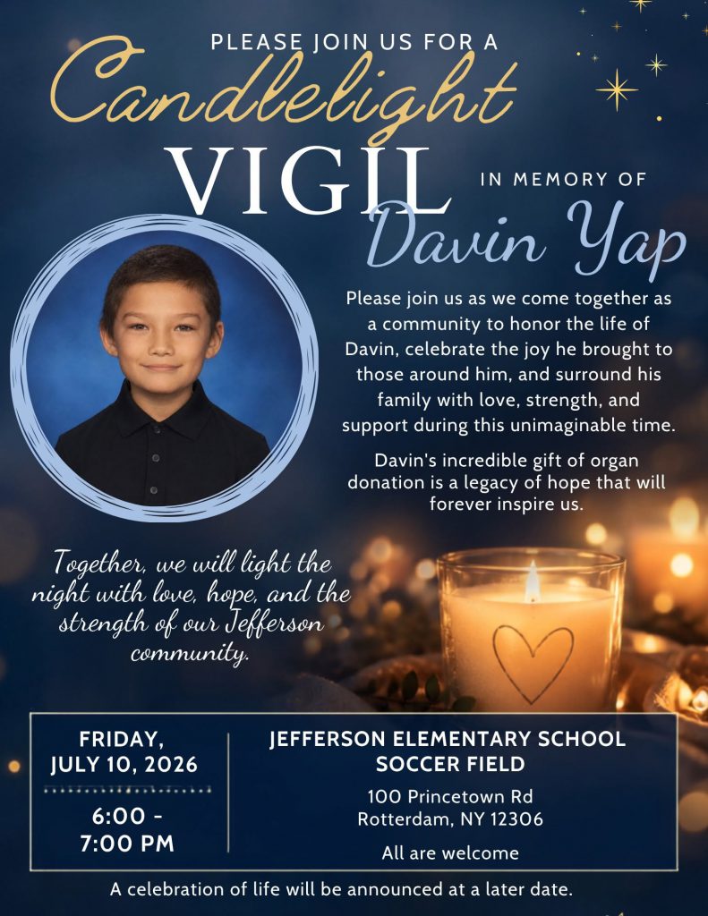 Davin Yap Candlelight Vigil flyer
